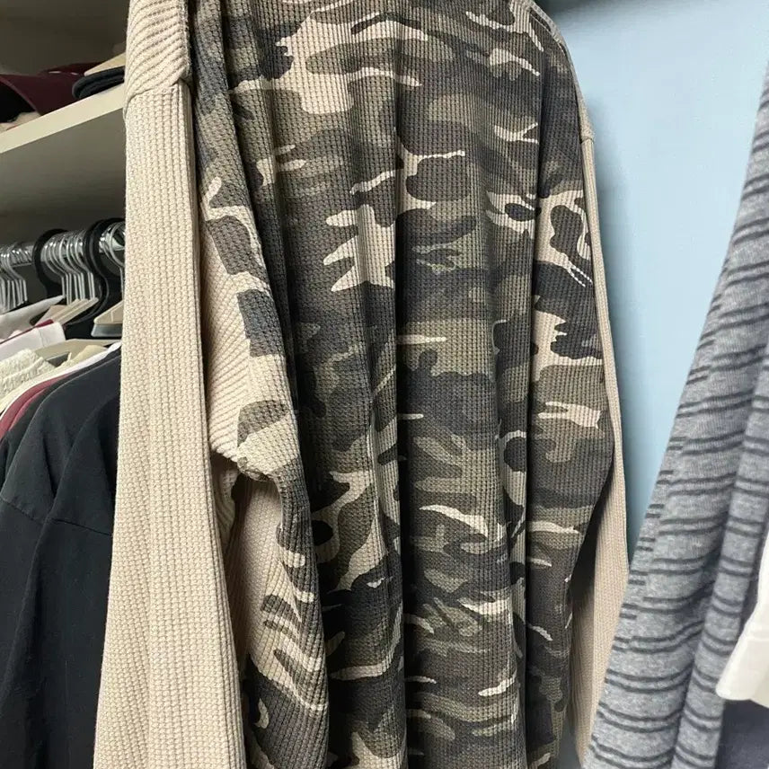 [BUNJANG] Aoiro Kansha Waffle Long Sleeve Camo / (1) 아오이로 간샤 와플 롱슬리브 카모