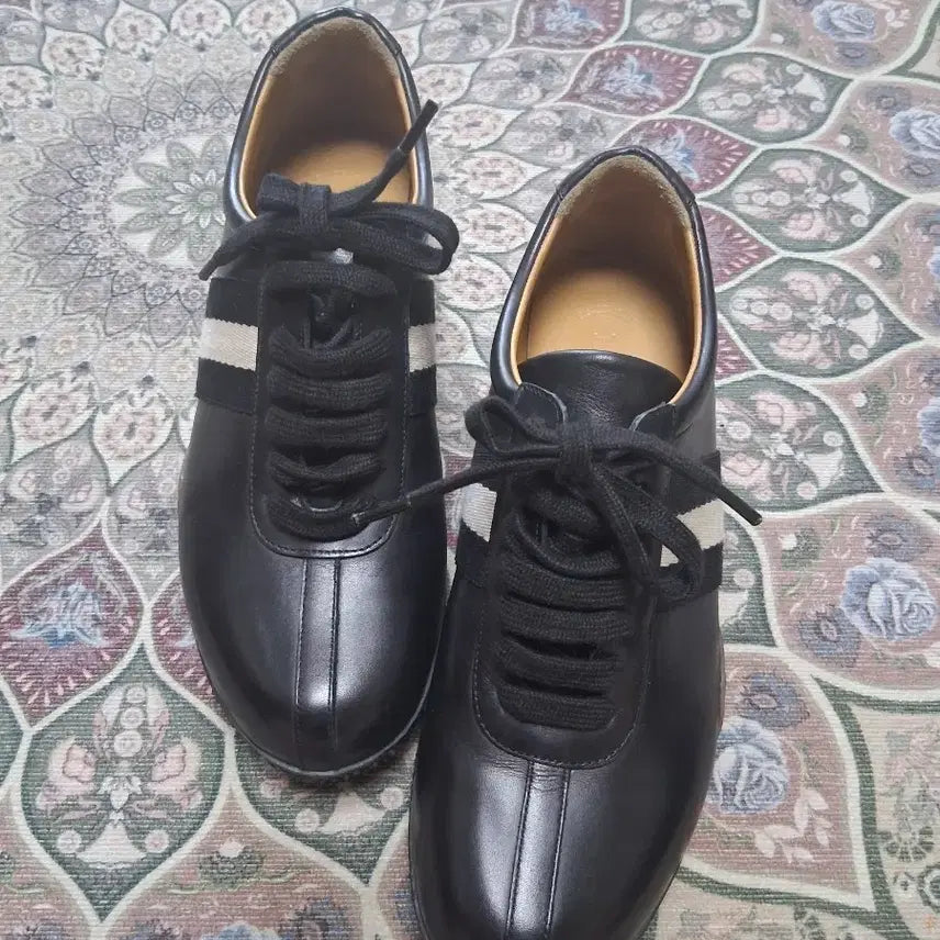 [BUNJANG] Bally Black Leather Sneakers / 발리 블랙 가죽 스니커즈 운동화