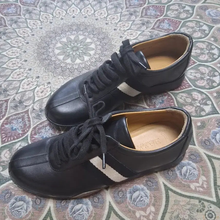 [BUNJANG] Bally Black Leather Sneakers / 발리 블랙 가죽 스니커즈 운동화