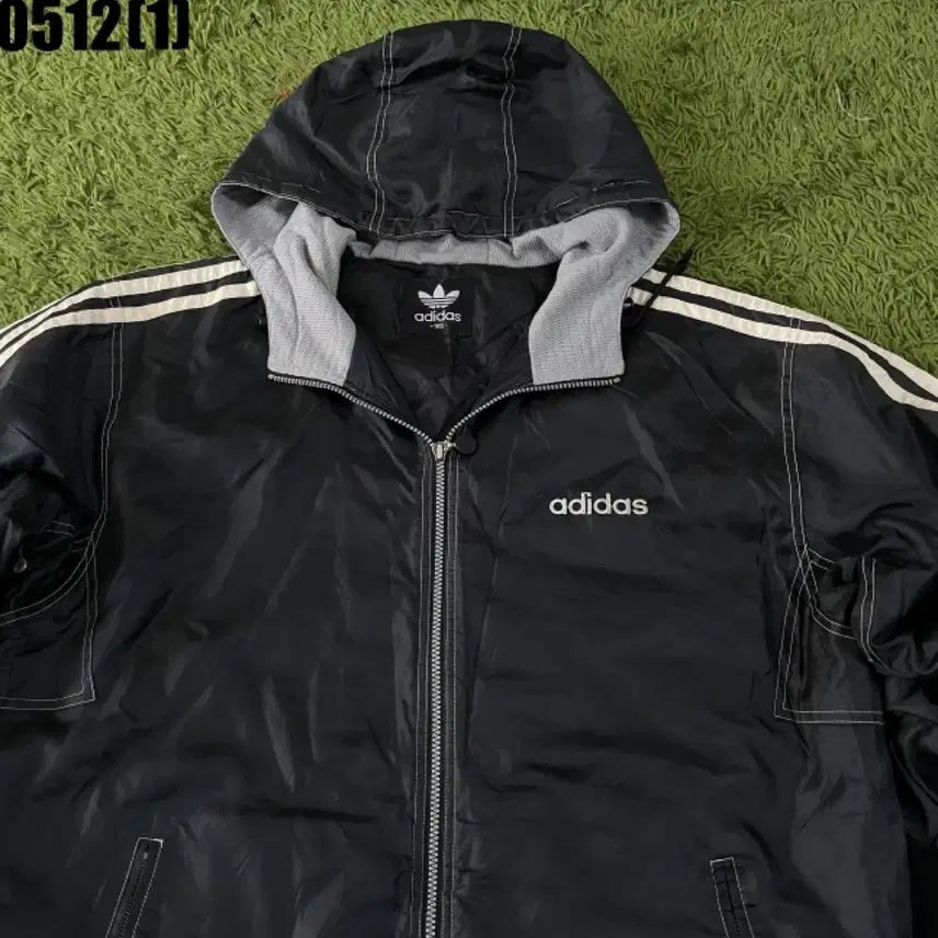 [BUNJANG] Adidas Old Skool Long Zip-Up Jacket / 아디다스 올드스쿨 롱 집업 자켓 105 백 삼선