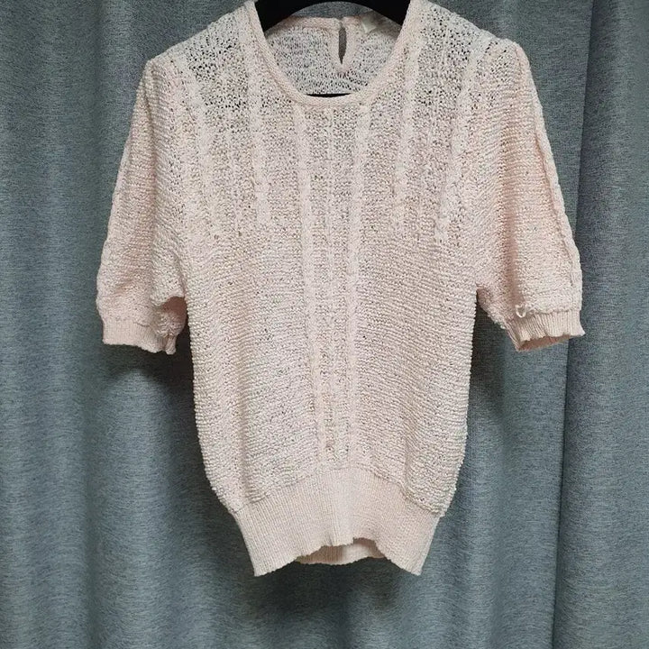 [BUNJANG] Allen A Pico Knit Short Sleeve T-Shirt (Size S-M) / allen a pico 시원한 니트소재 반탈 니트 티셔츠 s~m