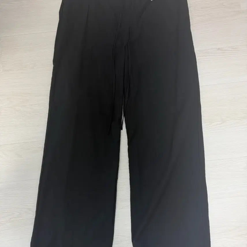 [BUNJANG] Overdue Flare Cotton Sheer Pants Black / 오버듀플레어 코튼 쉬어 팬츠 블랙