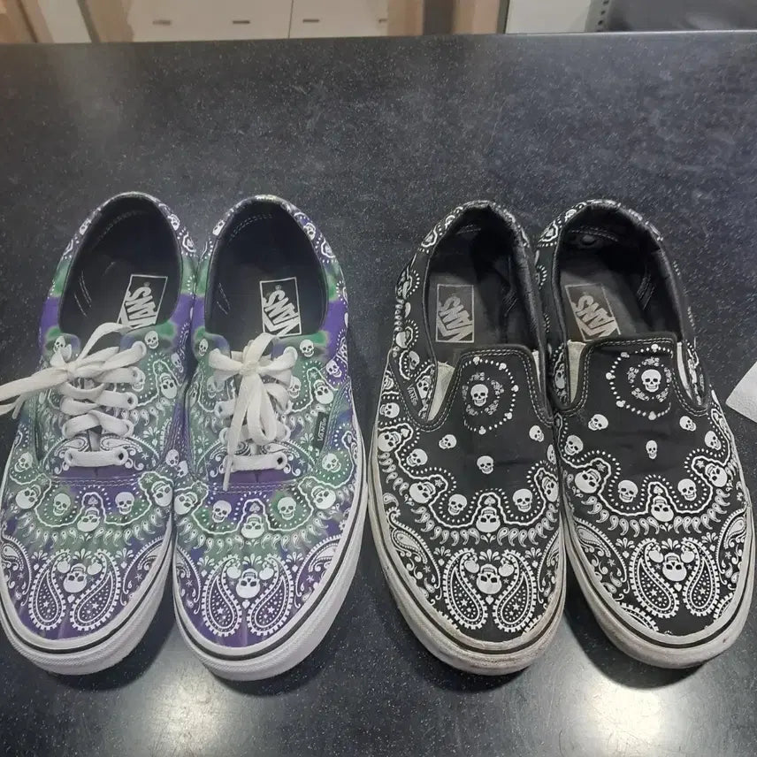 [BUNJANG] Vans Bandana Skull Slip-On Shoes / 무배)반스 반다나 스컬 해골 슬립온 280 일괄