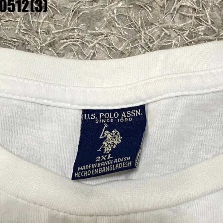 [BUNJANG] US Polo Assn White Long Sleeve T-Shirt / US폴로 ASSN 흰색 긴팔 티셔츠
