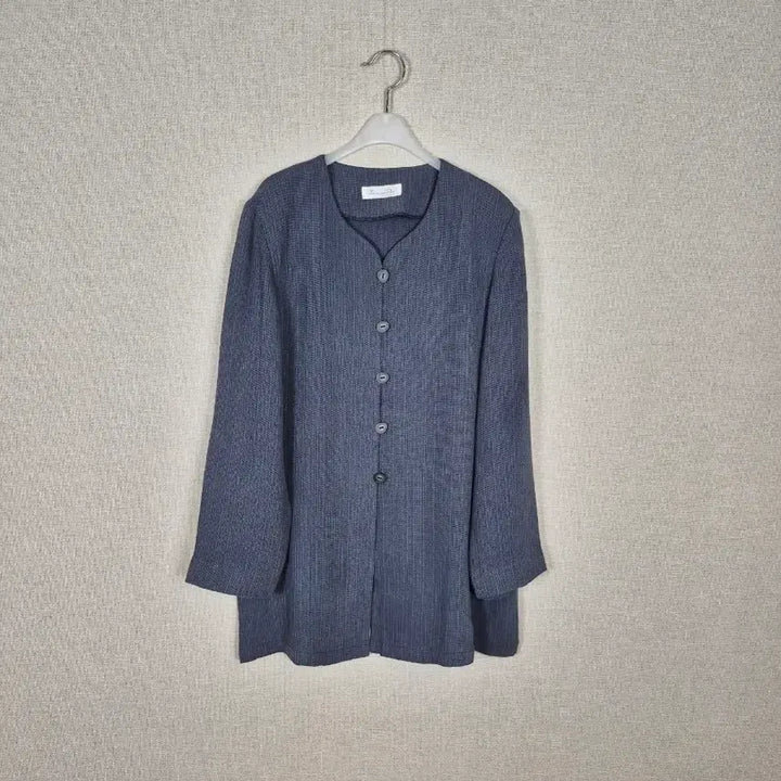 [BUNJANG] Open Weave Linen-like Grey Jacket / 