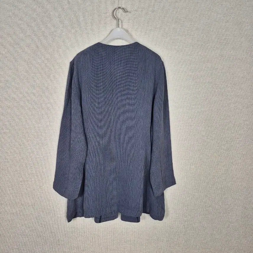 [BUNJANG] Open Weave Linen-like Grey Jacket / 