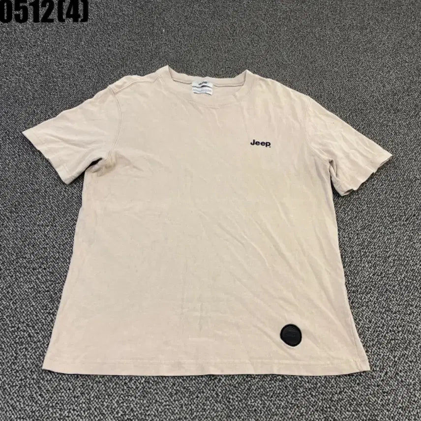 [BUNJANG] Jeep Beige Short-Sleeve T-Shirt / Jeep 지프 베이지 반팔 티셔츠