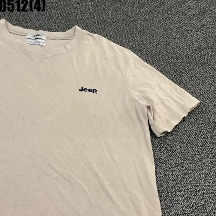 [BUNJANG] Jeep Beige Short-Sleeve T-Shirt / Jeep 지프 베이지 반팔 티셔츠