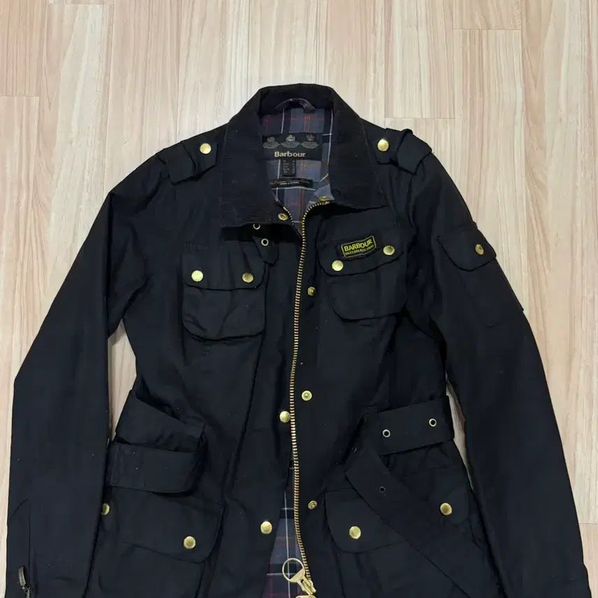 [BUNJANG] Barbour International Black Waxed Cotton Jacket / 바버 인터내셔널 블랙 자켓