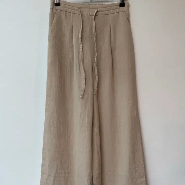 [BUNJANG] SPAO Beige Linen Wide Pants XS / 스파오 베이지 린넨 와이드 팬츠 xs