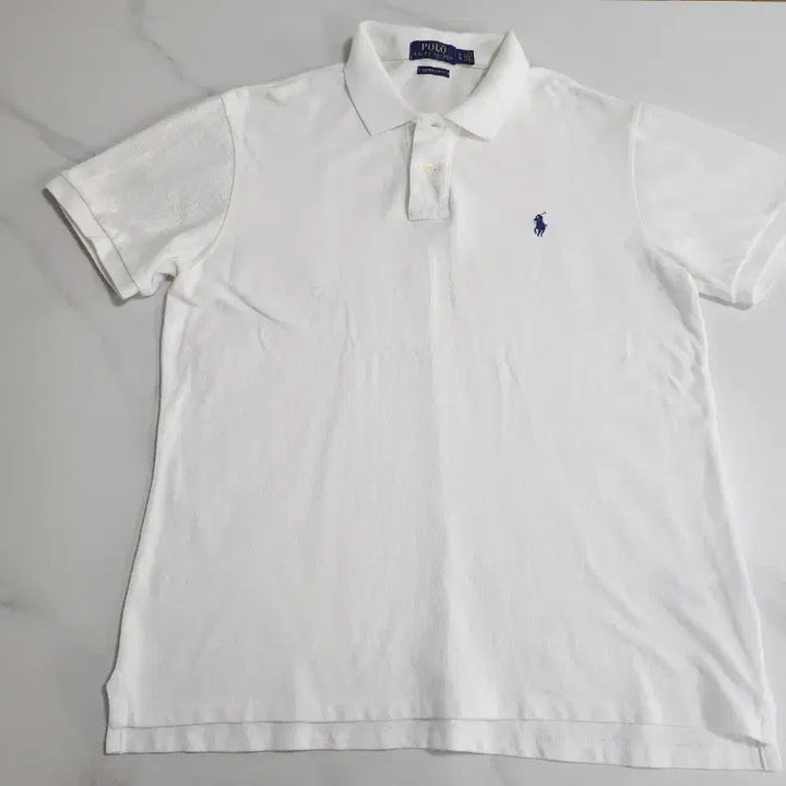 [SOLD OUT] 폴로 랄프로렌 화이트 반팔 폴로셔츠 (100)
