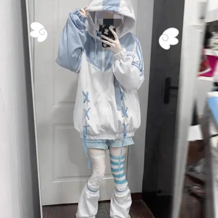 [BUNJANG] Neko Blue Jersey (Free Size) / 서브컬쳐 네코 블루 져지