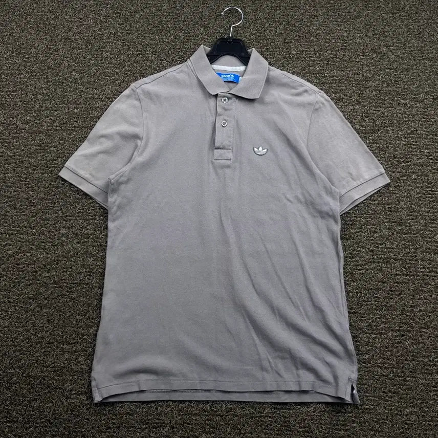 [BUNJANG] Adidas Grey Short Sleeve Polo T-Shirt / 아디다스 그레이 반팔 pk 카라 티셔츠