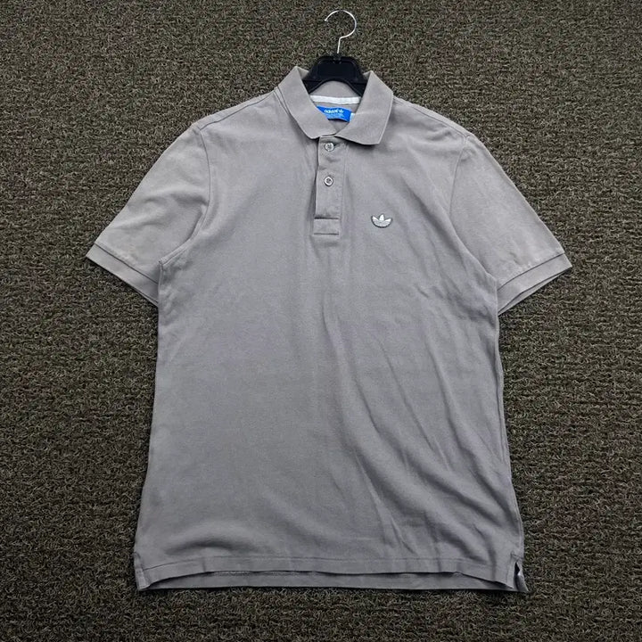 [BUNJANG] Adidas Grey Short Sleeve Polo T-Shirt / 아디다스 그레이 반팔 pk 카라 티셔츠