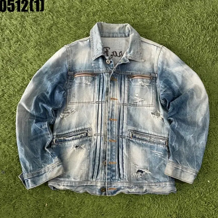 [BUNJANG] Up Set Billy Vintage Washed Denim Jacket / 업셋빌리 빈티지 워싱 데님자켓 S