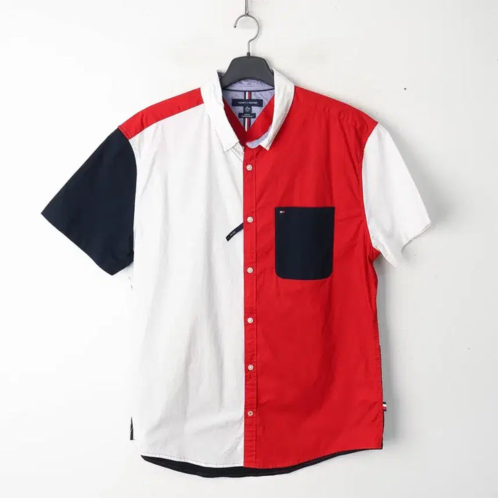 [BUNJANG] Tommy Hilfiger Colorblock Slim Fit Shirt (XL) / 105/타미힐피거 컬러블록 슬림핏 셔츠