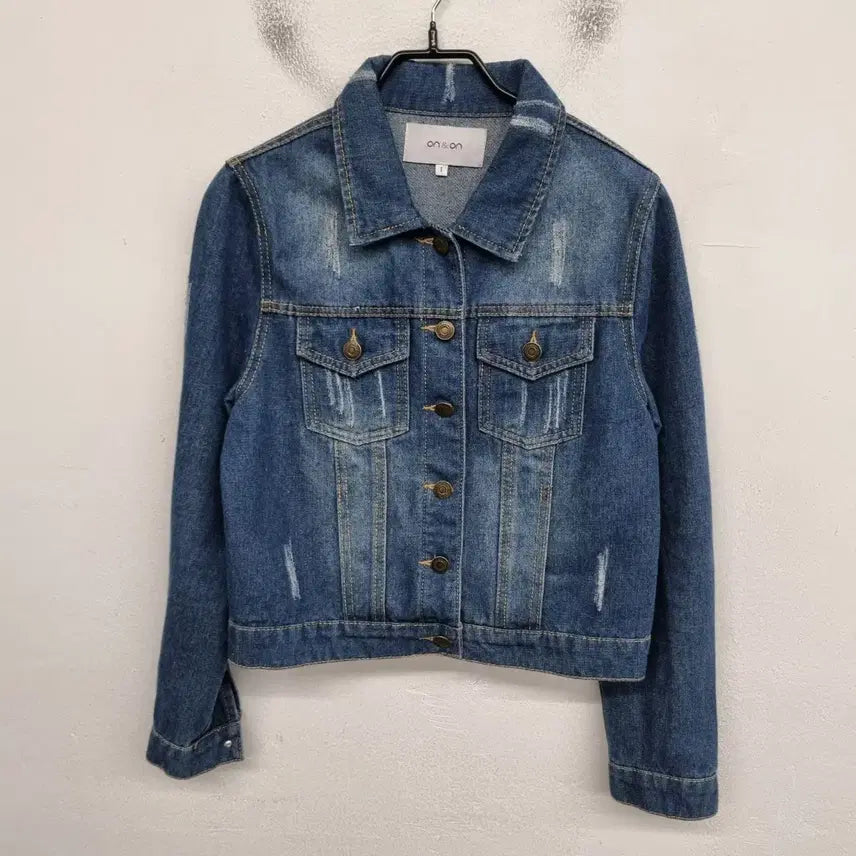 [BUNJANG] On &amp; On Washed Denim Jacket / [여성44 size] 온앤온 워싱 데님 자켓 청자켓