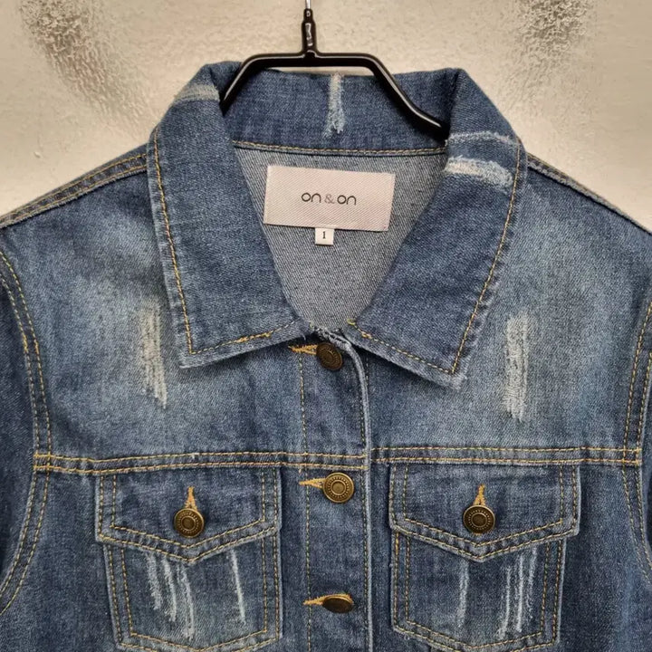 [BUNJANG] On &amp; On Washed Denim Jacket / [여성44 size] 온앤온 워싱 데님 자켓 청자켓