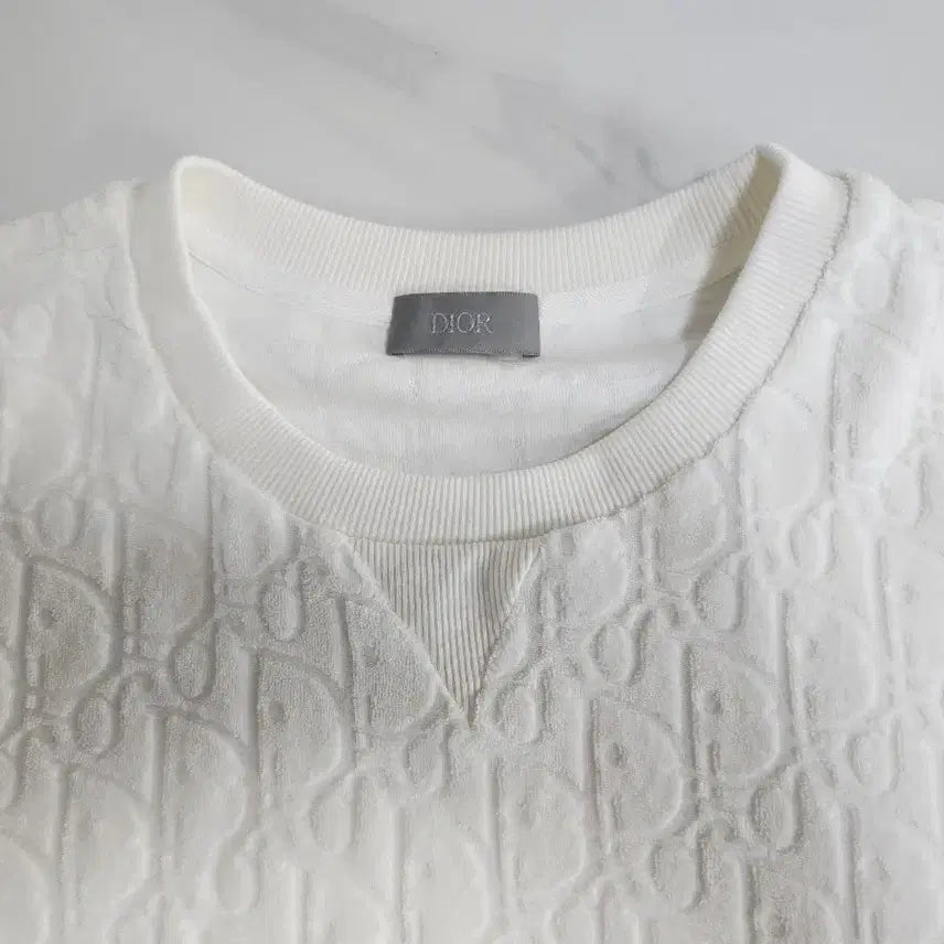 [BUNJANG] Terry Material Premium Short Sleeve T-Shirt White (Size 100) / 태리소재 고급진 반팔 티셔츠 화이트 (100)