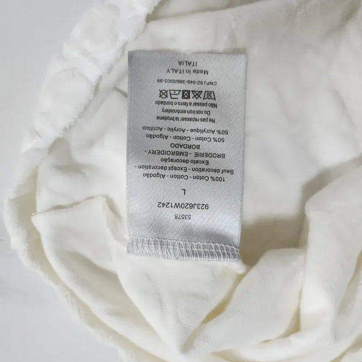 [BUNJANG] Terry Material Premium Short Sleeve T-Shirt White (Size 100) / 태리소재 고급진 반팔 티셔츠 화이트 (100)