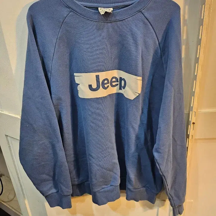 [BUNJANG] Jeep Logo Blue Sweatshirt / <만원빈티지> Jeep 로고 블루 맨투맨 티셔츠
