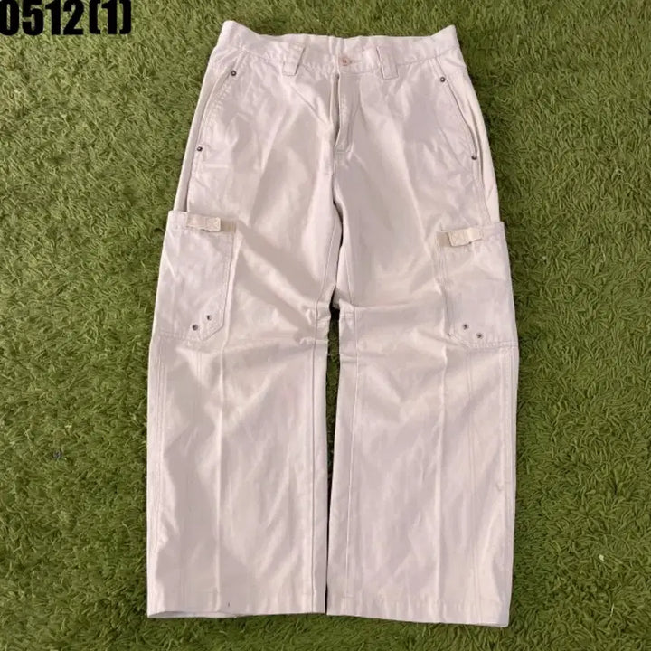 [BUNJANG] Ivory Wide Cargo Pants / 아이보리 와이드 카고 바지