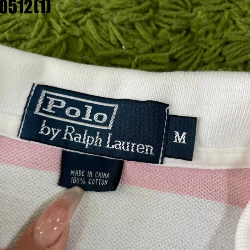 [BUNJANG] Polo Ralph Lauren Pink Stripe Short Sleeve T-Shirt M / 폴로 랄프로렌 핑크 스트라이프 반팔 티셔츠 M