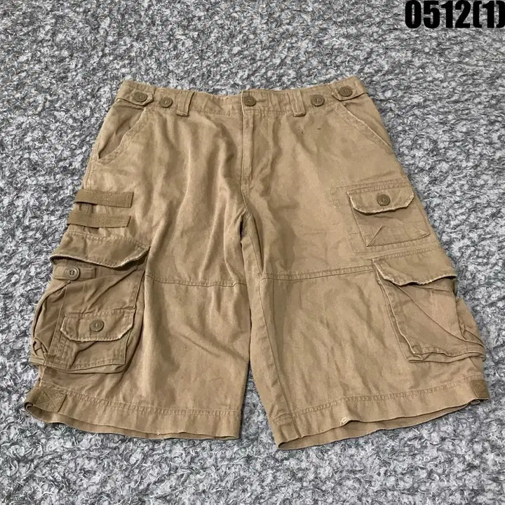 [BUNJANG] Khaki Pocket Cargo Shorts XL / 카키색 포켓 카고 반바지 XL