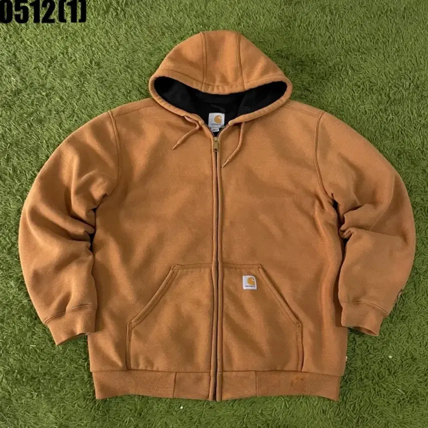 [BUNJANG] Carhartt Brown Zip-Up Hoodie Jacket / 칼하트 브라운 후드 집업 자켓