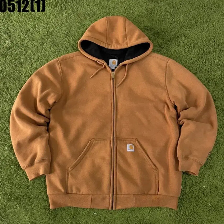 [BUNJANG] Carhartt Brown Zip-Up Hoodie Jacket / 칼하트 브라운 후드 집업 자켓