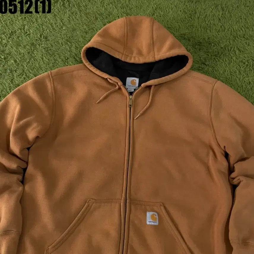 [BUNJANG] Carhartt Brown Zip-Up Hoodie Jacket / 칼하트 브라운 후드 집업 자켓