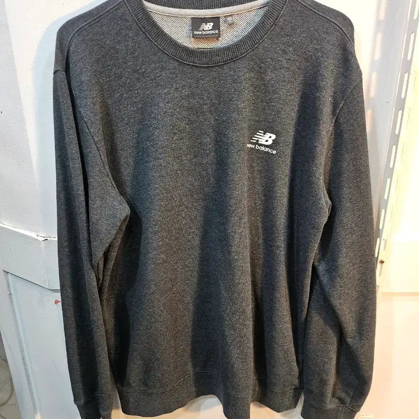 [BUNJANG] New Balance Fleece Sweatshirt - Gray (Size 100) / <만원빈티지>뉴발란스 기모 맨투맨 티셔츠 회색 100