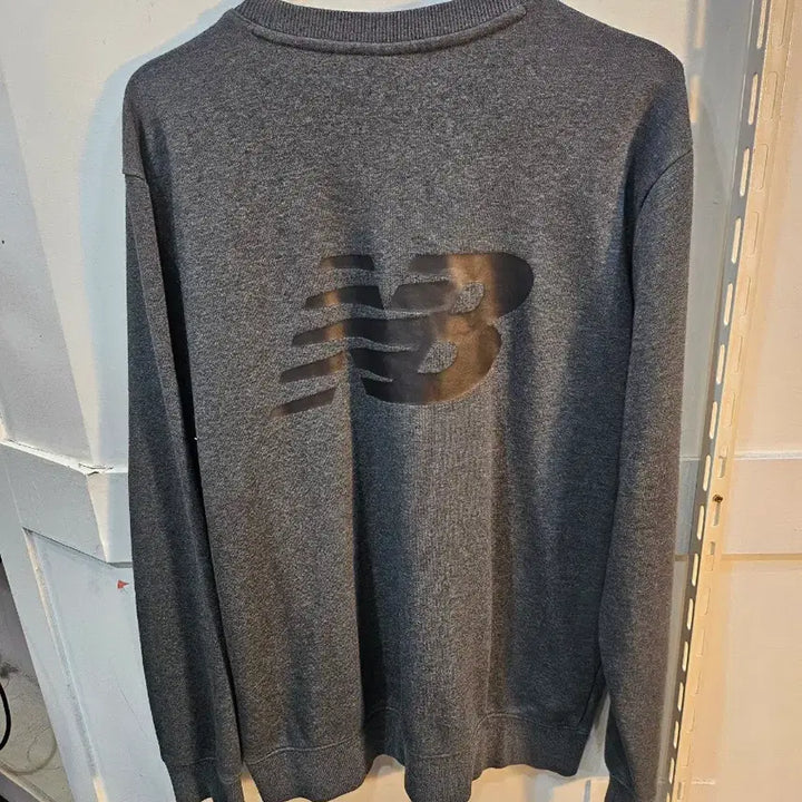 [BUNJANG] New Balance Fleece Sweatshirt - Gray (Size 100) / <만원빈티지>뉴발란스 기모 맨투맨 티셔츠 회색 100