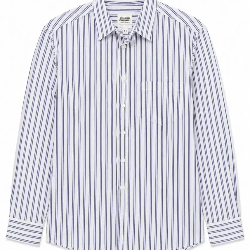 [BUNJANG] M&amp;TheJeanmakers Striped Shirt / WELCOM M&amp; THE JEANMAKERS 스트라이프 셔츠