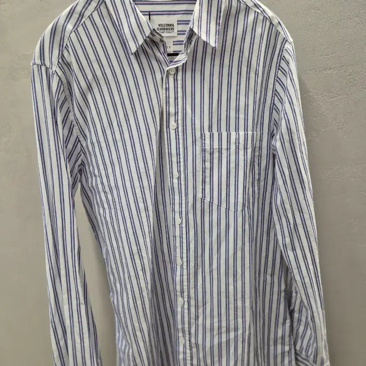 [BUNJANG] M&amp;TheJeanmakers Striped Shirt / WELCOM M&amp; THE JEANMAKERS 스트라이프 셔츠
