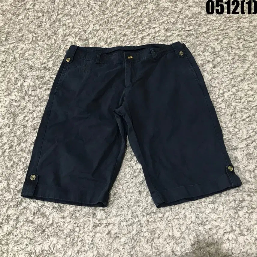[BUNJANG] Limpid Navy Button Detail 5-Length Shorts (Size L) / Limpid 네이비 버튼 디테일 5부 반바지 L