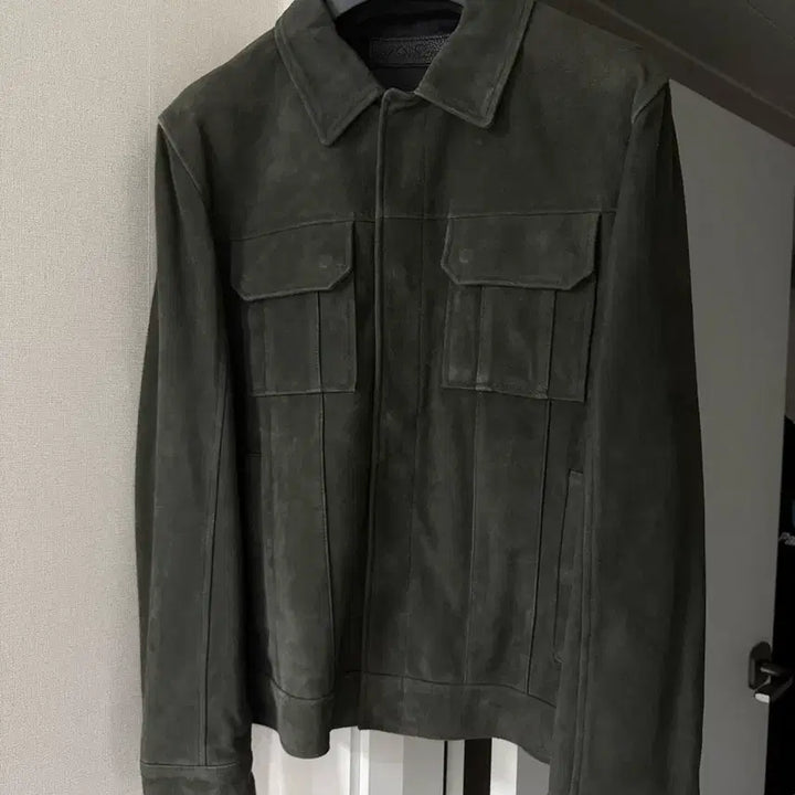 [BUNJANG] Noir Larmes Suede Jacket Gray 48 / 느와르 라르메스 스웨이드 자켓 그레이 48