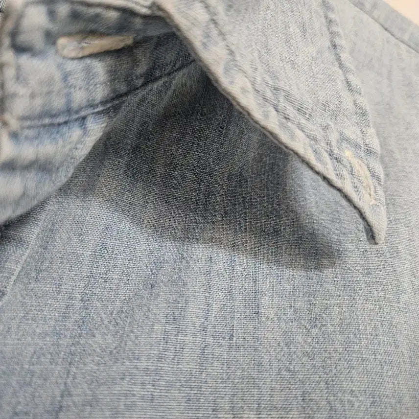 [BUNJANG] Polo Light Wash Denim Shirt Slim Fit L / 폴로 연청 남방 셔츠 슬림핏 L