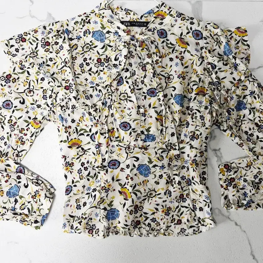 [BUNJANG] Zara Floral Print Blouse / 자라 블라우스