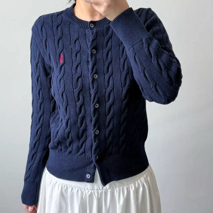 [SOLD OUT] [L] 폴로 케이블 니트 가디건