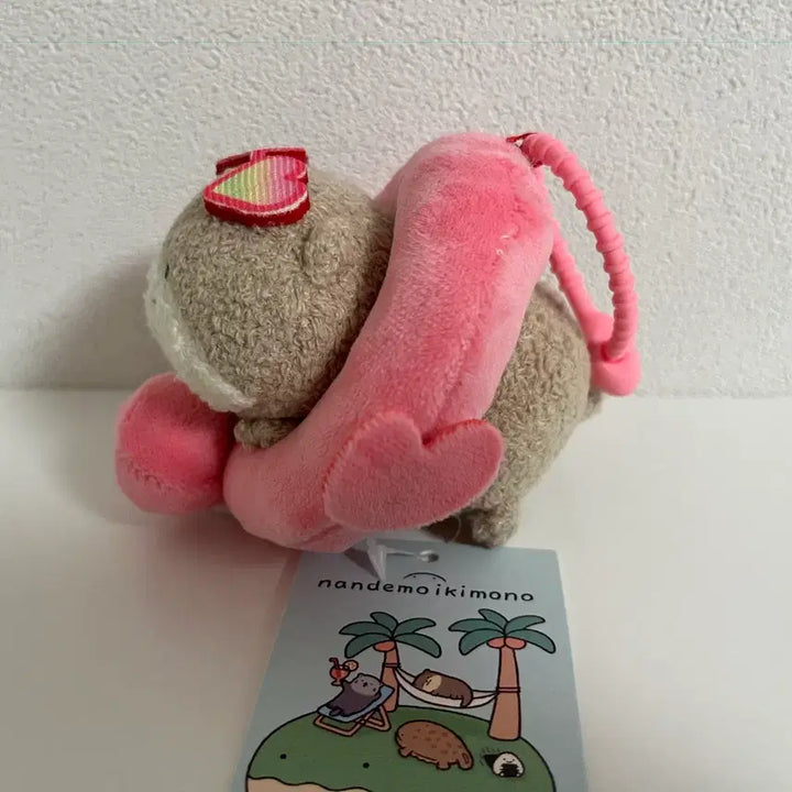 [BUNJANG] Pink Heart Sunglasses Doll Keyring / 핑크색 하트 선글라스 인형 키링