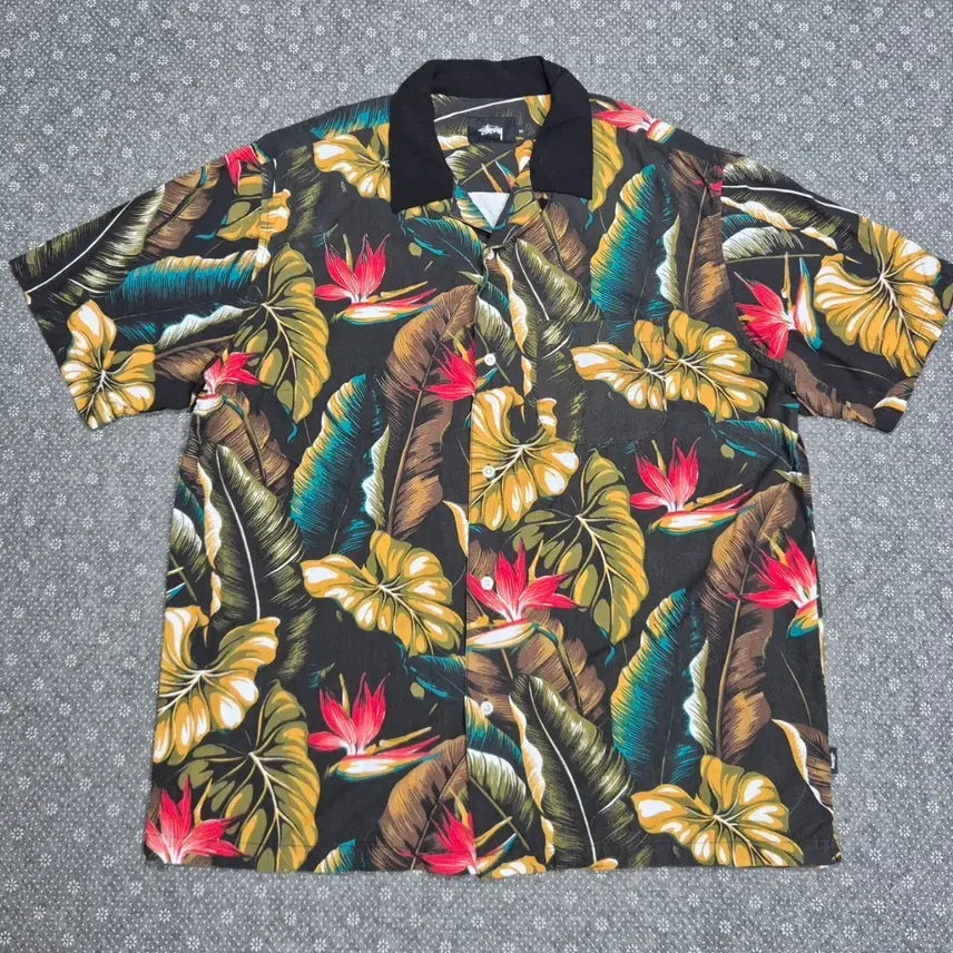 [BUNJANG] Stussy Printed Shirt / [M,실측L]스투시 프린트 셔츠 -780