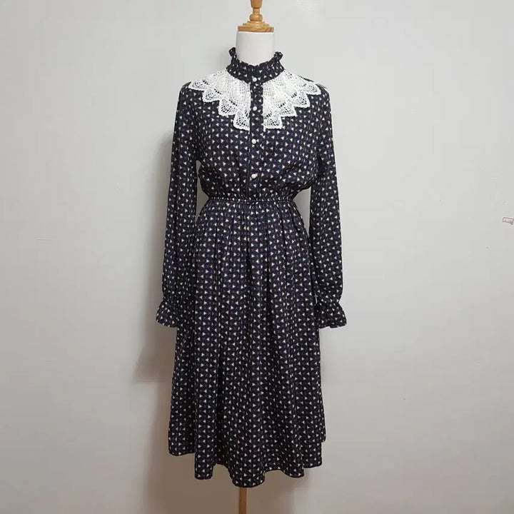 [BUNJANG] Round Neck One-Piece Dress Navy Free Size / 0757/라운드원피스 여 free사이즈 네이비원피스/내옷방