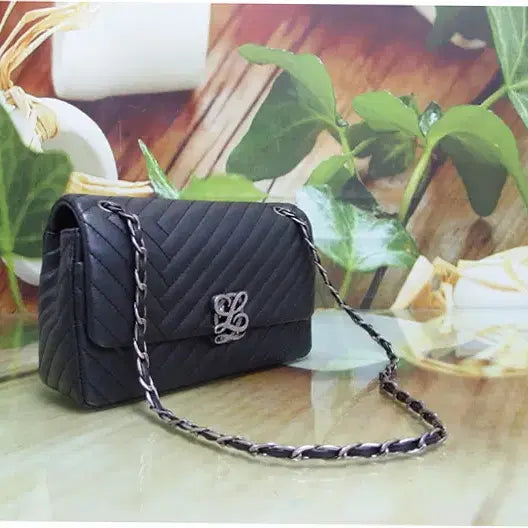 [BUNJANG] Louis Quatorze Leather Mini Bag Chain Shoulder Crossbody / 구제토토 루이까또즈 가죽 미니백 체인백 정품 중고가방 61205