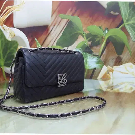 [BUNJANG] Louis Quatorze Leather Mini Bag Chain Shoulder Crossbody / 구제토토 루이까또즈 가죽 미니백 체인백 정품 중고가방 61205
