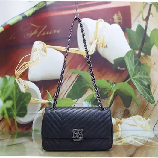 [BUNJANG] Louis Quatorze Leather Mini Bag Chain Shoulder Crossbody / 구제토토 루이까또즈 가죽 미니백 체인백 정품 중고가방 61205