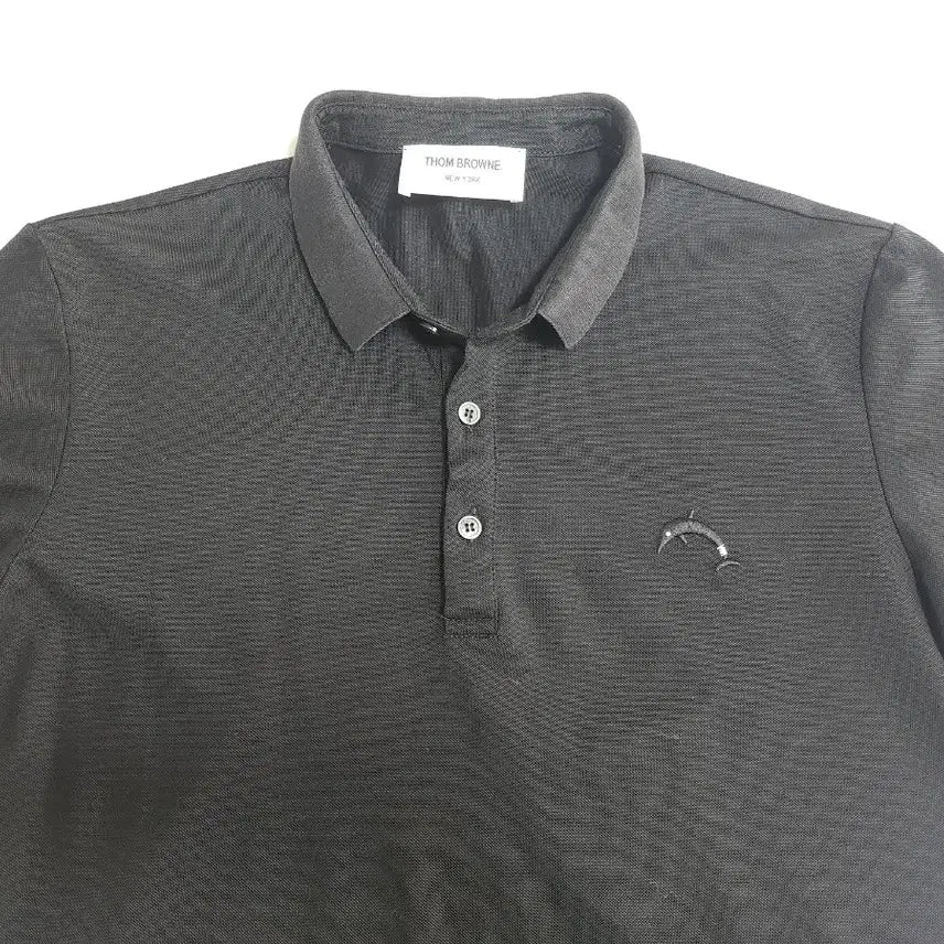 [BUNJANG] Dolphin Three-Stripe Tab Short-Sleeve Polo Shirt (Size 100) / 돌핀 삼선탭 반팔 폴로티 (100)