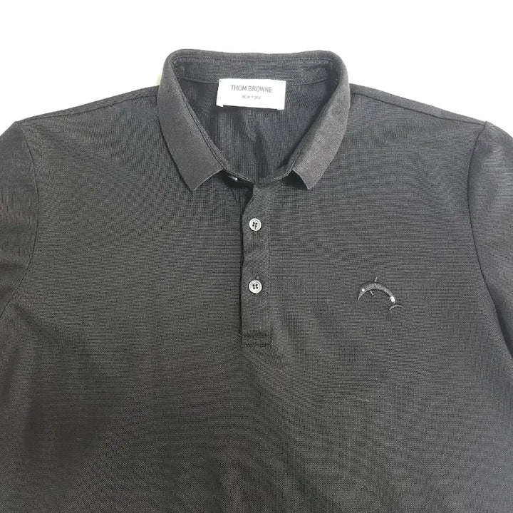 [BUNJANG] Dolphin Three-Stripe Tab Short-Sleeve Polo Shirt (Size 100) / 돌핀 삼선탭 반팔 폴로티 (100)