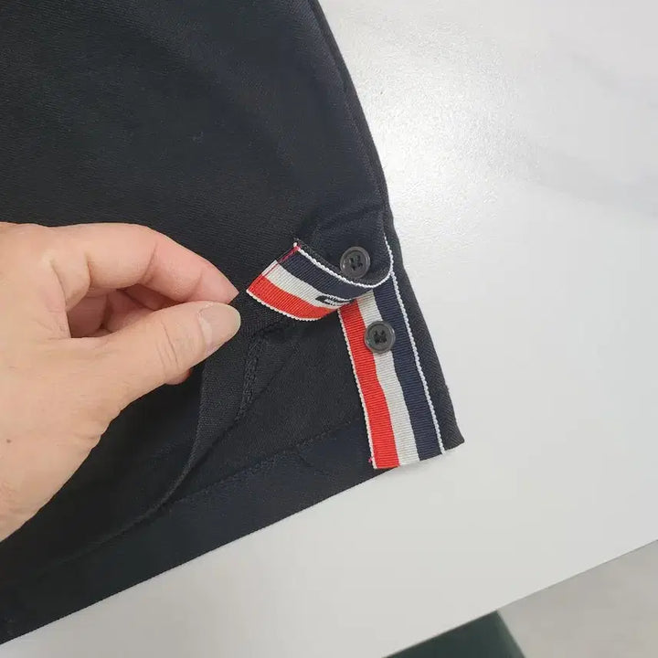 [BUNJANG] Dolphin Three-Stripe Tab Short-Sleeve Polo Shirt (Size 100) / 돌핀 삼선탭 반팔 폴로티 (100)