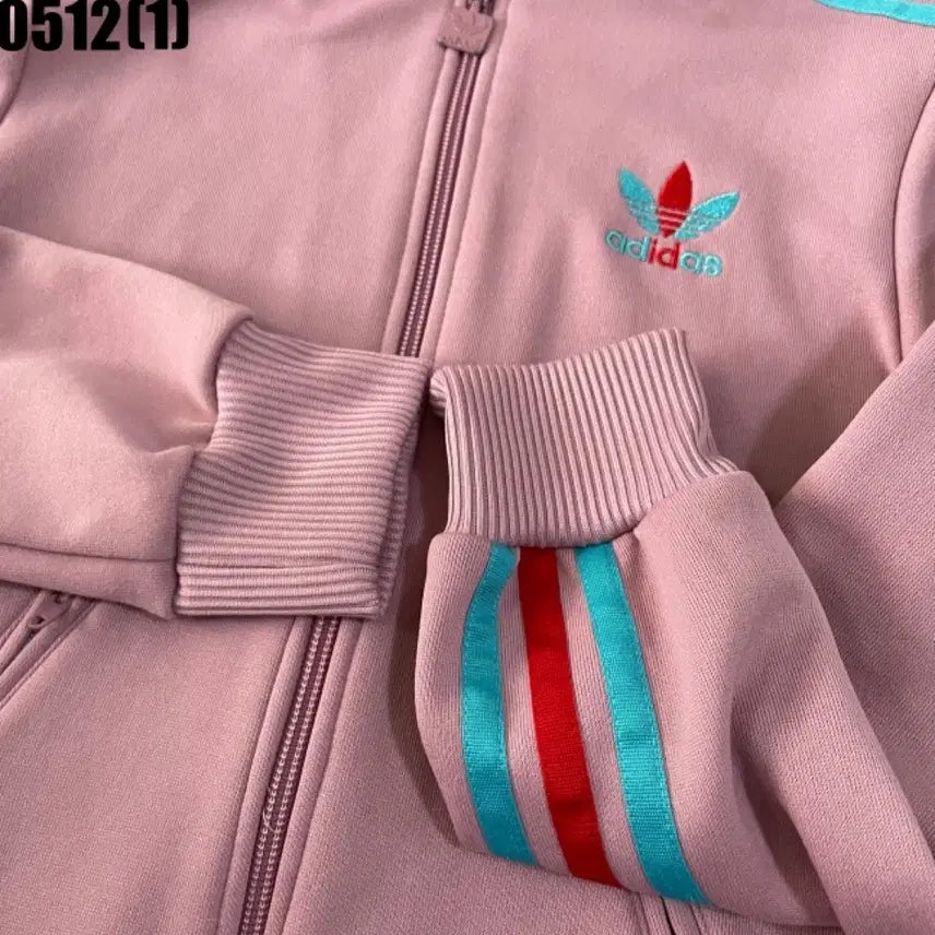 [BUNJANG] Adidas Pink Three-Stripes Hooded Zip-Up Jacket Size 67 / 아디다스 핑크 삼선 후드 집업 67